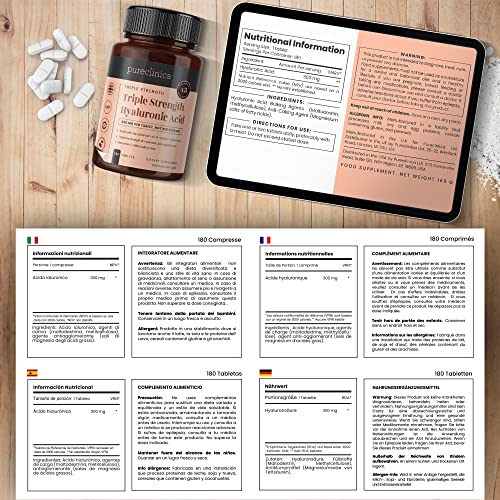 Suplemento ácido hialurónico pureclinica para piel y articulaciones