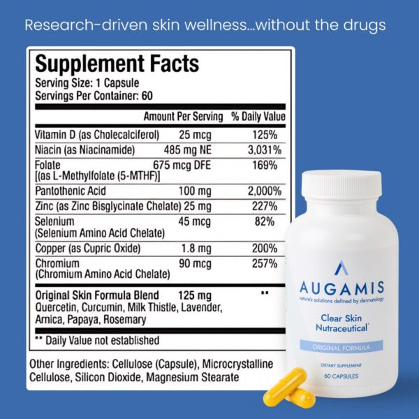 Suplemento para acné hormonal sin ingredientes químicos dañinos