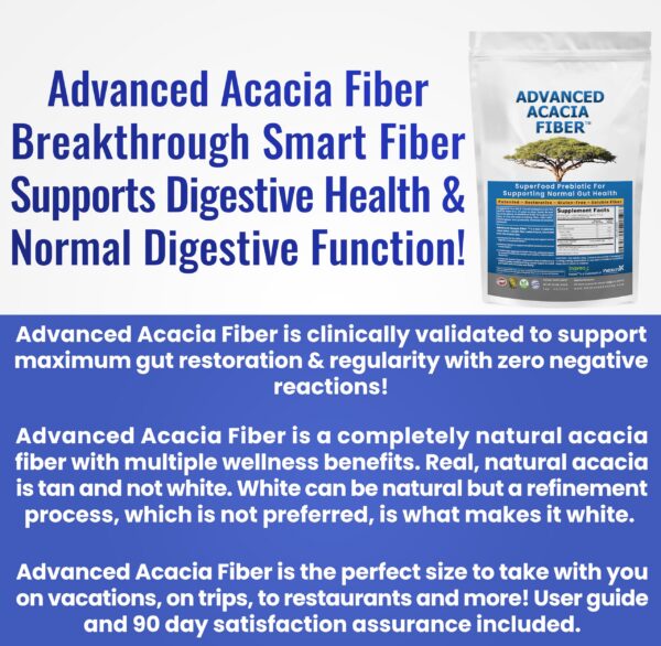 Suplemento Advanced Acacia Fiber polvo natural para intestino