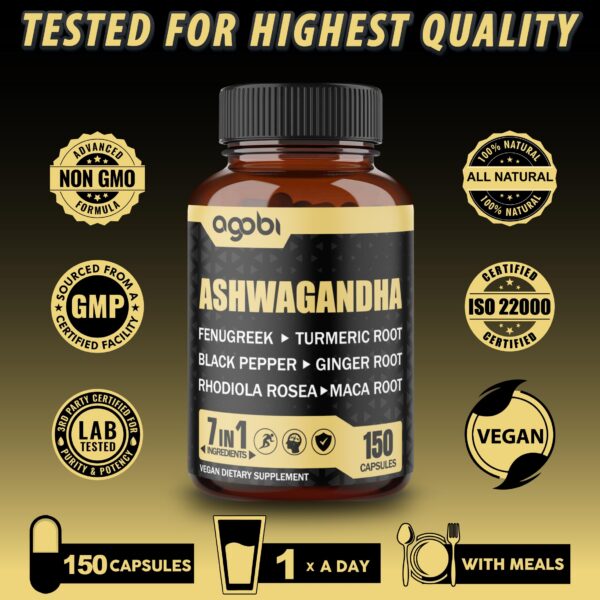 Suplemento Agobi Ashwagandha fórmula avanzada para salud holística