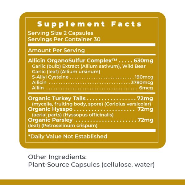 Suplemento ajo allicina Premier Research Labs cápsulas 60 unidades