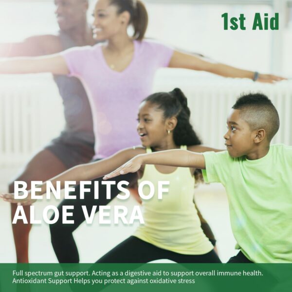 Suplemento de aloe vera 1st Aid para salud intestinal