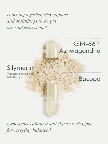 Suplemento antiestrés Upbe con fórmula científica y hierbas asiáticas
