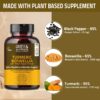 Suplemento antiinflamatorio Boswellia con cúrcuma y Bioperine