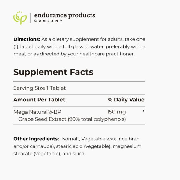 Suplemento antioxidante MegaNatural BP semillas de uva