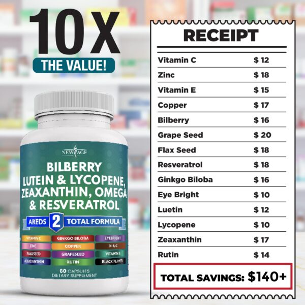 Suplemento antioxidante para ojos con licopeno y astaxantina