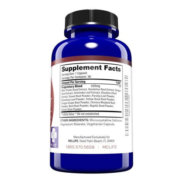 Suplemento con antioxidantes para salud hepática