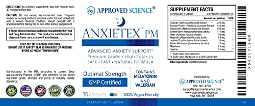 Version 1.0.0 Suplemento Approved Science Anxietex sin GMO para sueño saludable