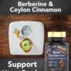 Suplemento de apoyo cardiovascular berberina y canela 2200 mg