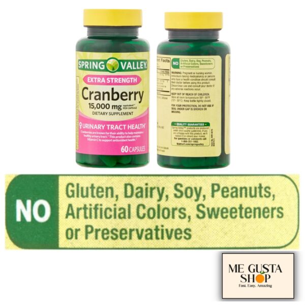 Suplemento dietético arándano triple fuerza botella lateral