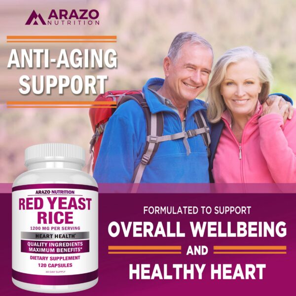 Suplemento Arazo Nutrition arroz rojo levadura para vitalidad