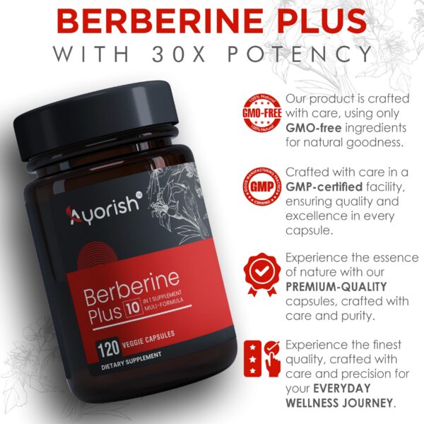 Suplemento Ayorish Berberina con ingredientes puros