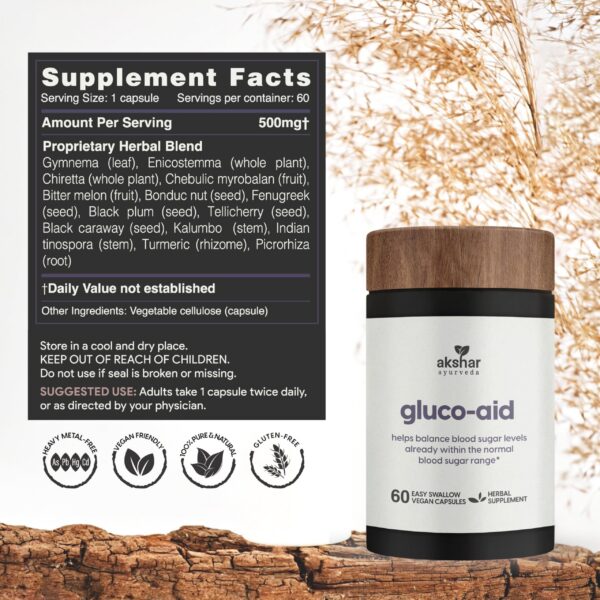Version 1.0.0 Suplemento-ayurveda-gluco-support-akshar-botella-frontal