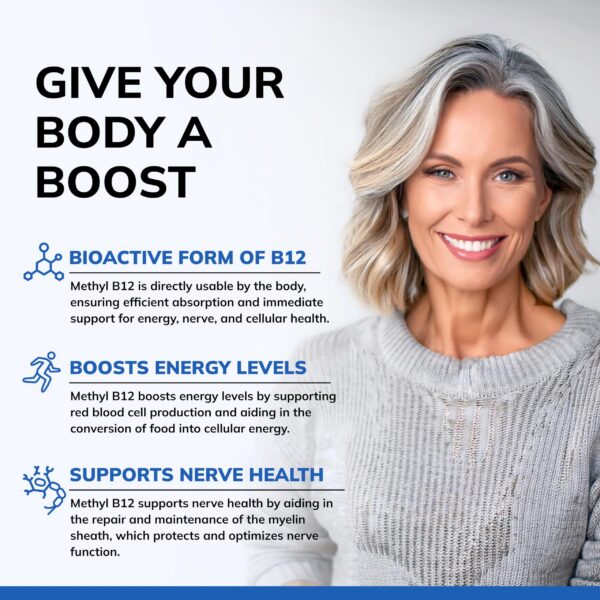 Version 1.0.0 Suplemento de b12 aSquared Nutrition para energía y cerebro