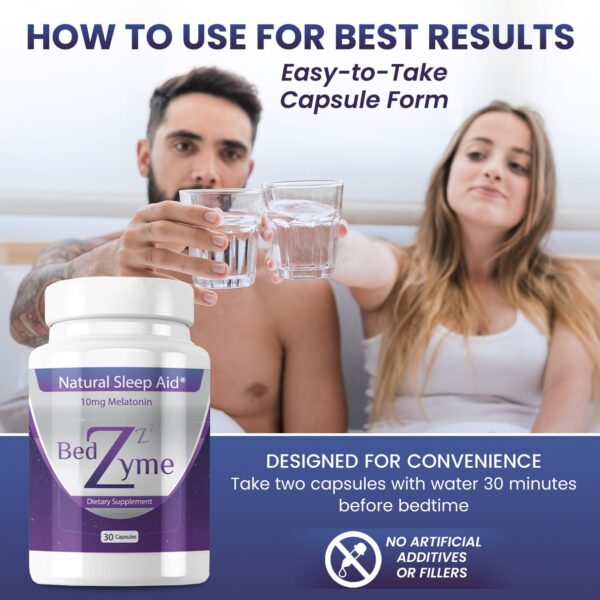 Version 1.0.0 BedZyme presentación y etiquetado suplemento para dormir