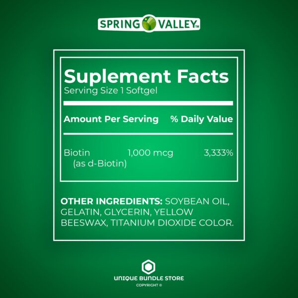 Softgels de Biotina para piel y uñas