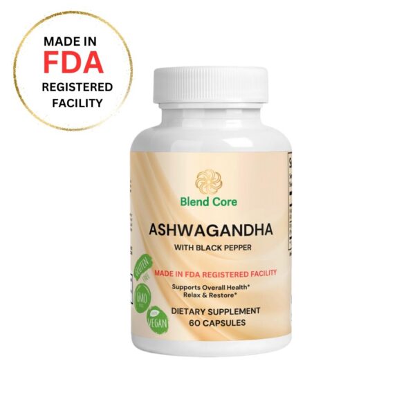 Suplemento Blend Core Ashwagandha cápsulas veganas