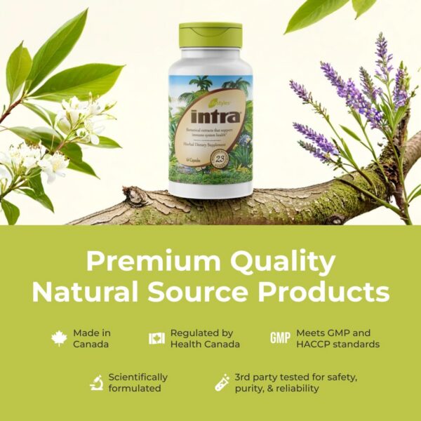 Suplemento botánico Intra Lifestyles para apoyo integral del cuerpo