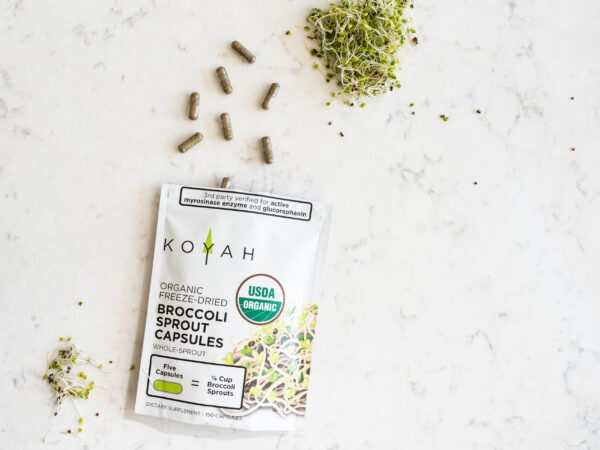 suplemento brotes brócoli koayah cápsulas orgánico saludable natural