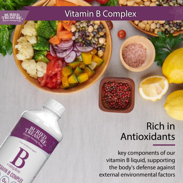 Version 1.0.0 Parte trasera Buried Treasure complejo b líquido etiqueta