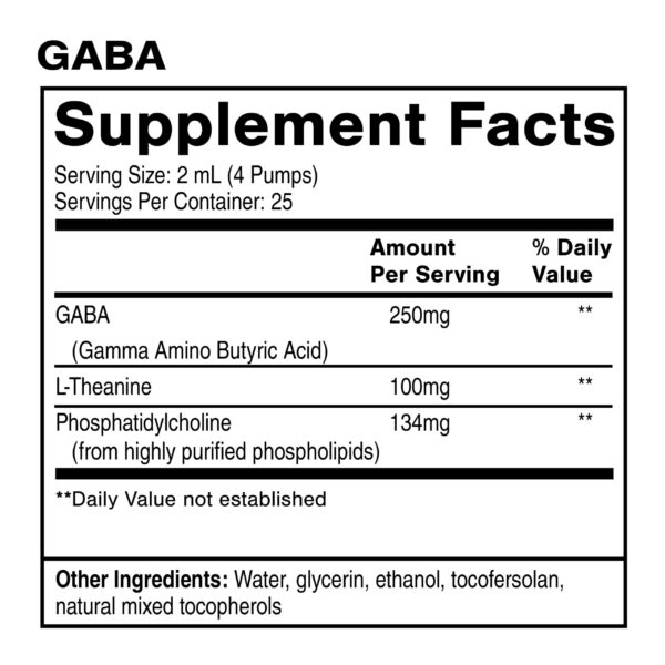 Version 1.0.0 Suplemento calma Quicksilver Scientific gaba y l-teanina