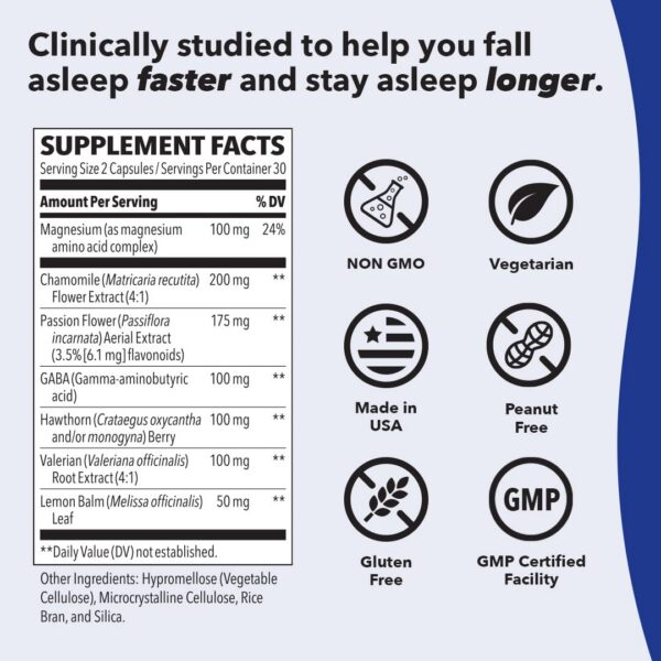Version 1.0.0 Suplemento calmante LifeSeasons Rest-ZZZ para sueño profundo