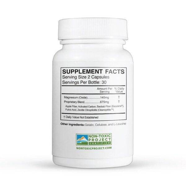 Suplemento de carbón activado TrueCarbonCleanse con certificado no tóxico