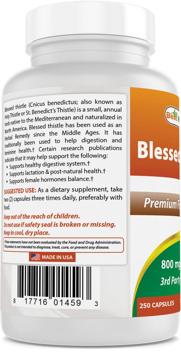 Suplemento cardo bendito Pureza y calidad Best Naturals