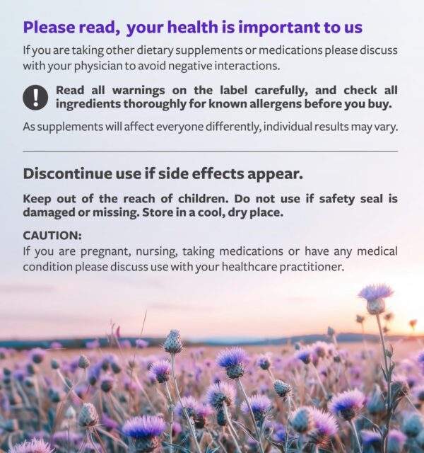 Version 1.0.0 Suplemento de cardo mariano certificado orgánico USDA para hígado