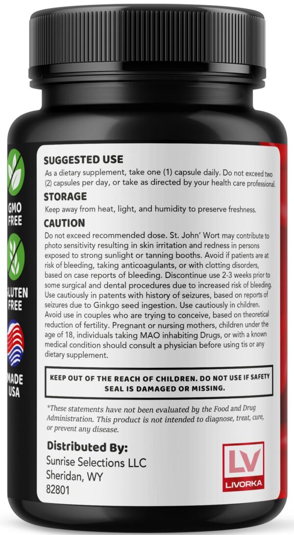 Suplemento Clear Flux LIVORKA envase y cápsulas