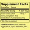 Suplemento Convergence 100 mg ginseng panax coreano