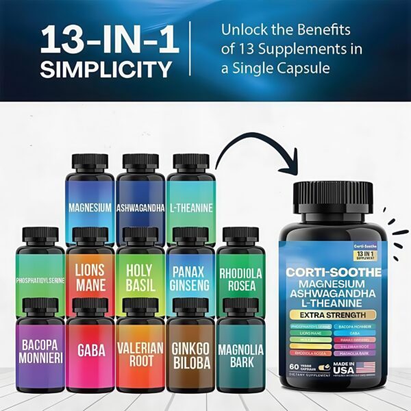 Suplemento Corti-Soothe cápsulas en mano