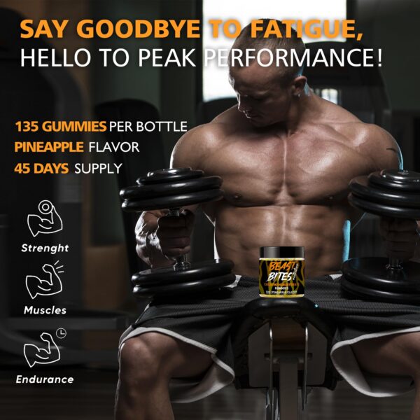 Suplemento creatina en gomitas BEAST BITES máxima eficacia
