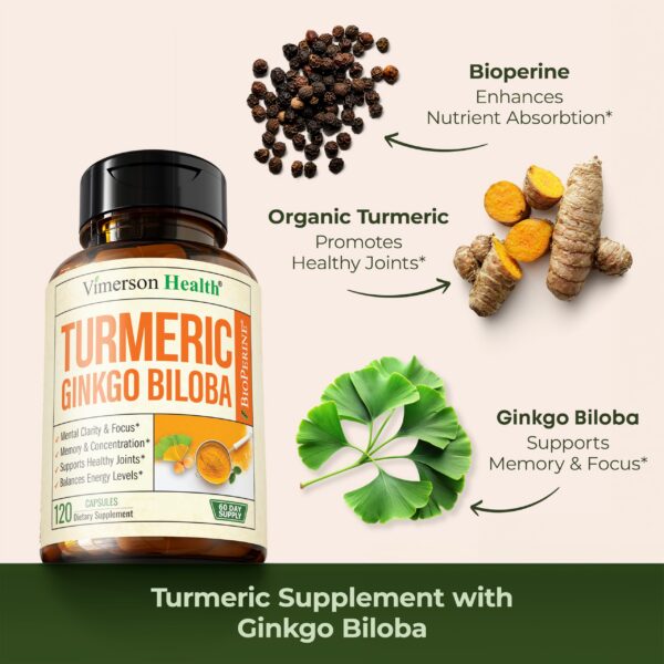 Suplemento de cúrcuma con pimienta negra para mejor absorción