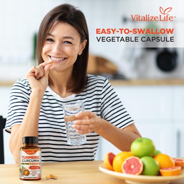 Suplemento curcumina con pimienta negra para salud de articulaciones