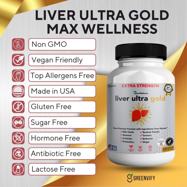 Suplemento para detox y función hepática elaborado en EE.UU. por GreenVify