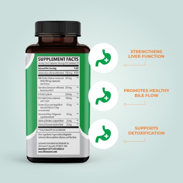 Suplemento detox Puri-T 120 cápsulas con cúrcuma y cardo mariano