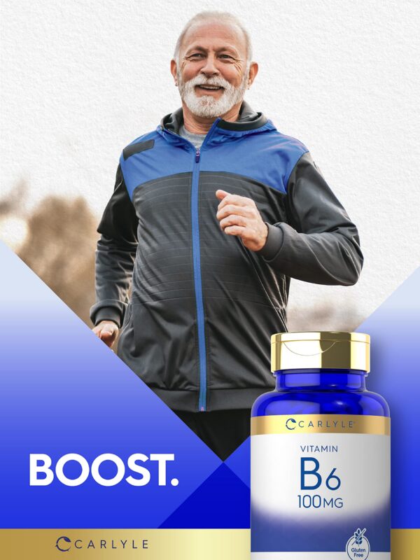 Suplemento diario salud vitamina B6 Carlyle sin gluten