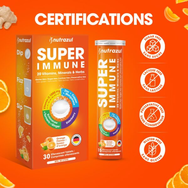 Suplemento diario vitamina c y mezcla de hierbas nutrazul