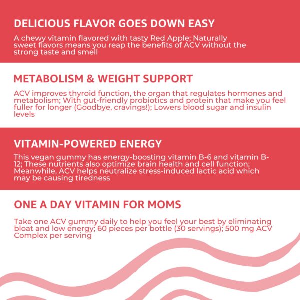 Suplemento dietético postparto gomitas vinagre