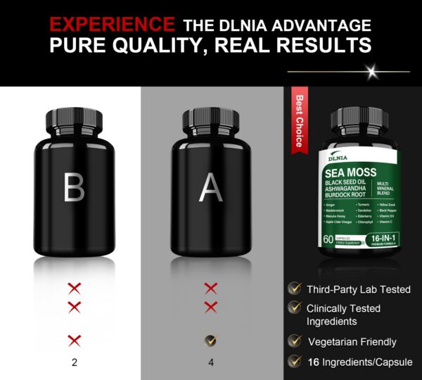 Suplemento DLNIA para energía y vitalidad con ingredientes naturales