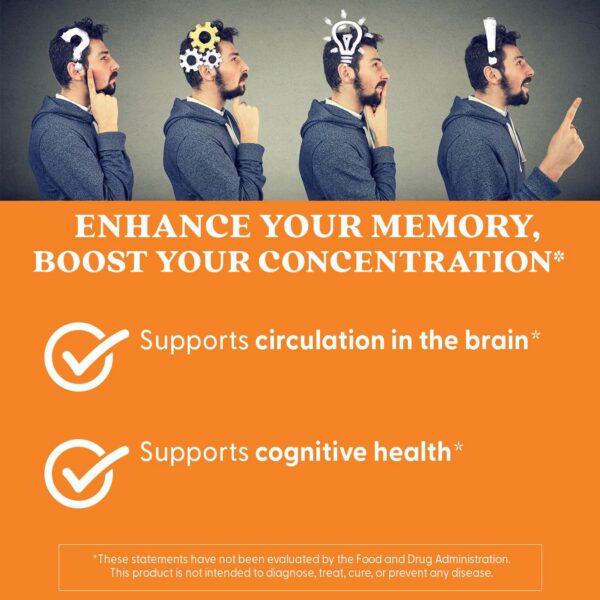 Suplemento Doctor's Best Ginkgo para función mental y memoria