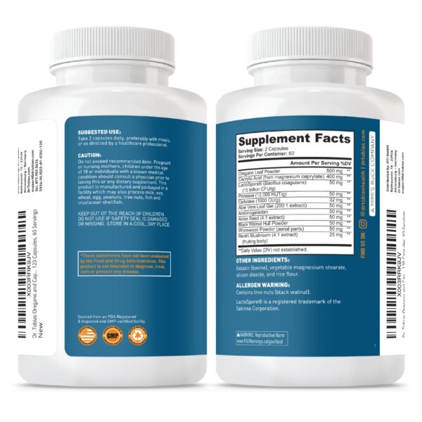 suplemento dr tobias apoyo sistema inmunológico cápsulas 120 unidades