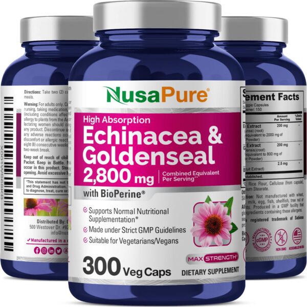 Version 1.0.0 Suplemento de Echinacea y Goldenseal de alta absorción