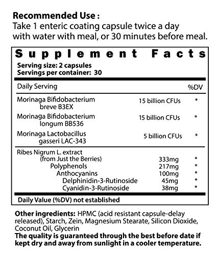 Detalles etiqueta y cápsulas Eco Biota probióticos
