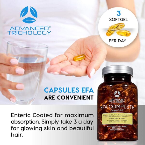 Suplemento EFA COMPLETE para piel y uñas saludables 90 cápsulas