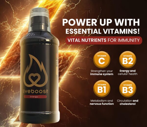 Suplemento energético LiveBoost para mejorar circulación y vitalidad