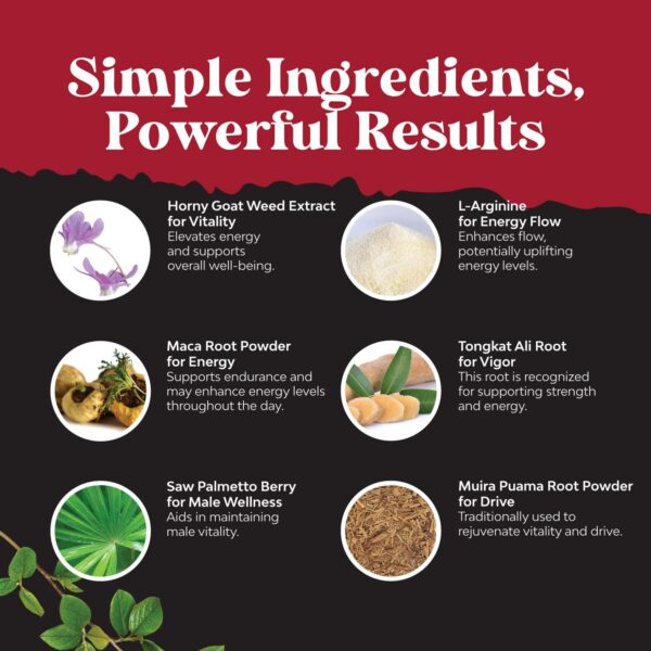 Suplemento para mejor energía masculina Natures Craft Horny Goat Weed