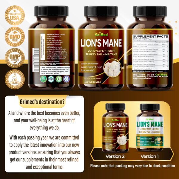 Suplemento para enfoque y energía con extractos de hongos orgánicos