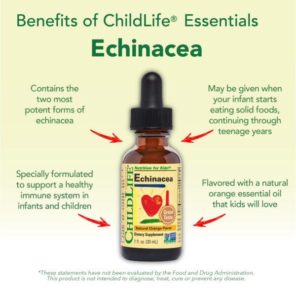 Gotas Echinacea para niños sin alcohol paquete doble 1 fl oz